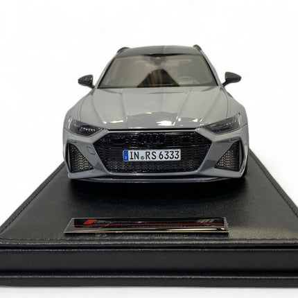 Motor Helix 1/18 Audi RS 7 Avant Grey Diecast Model Car - scale model for display