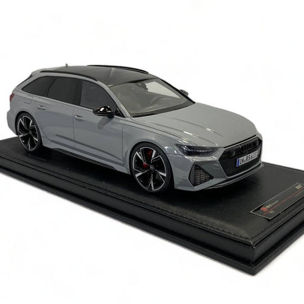 Motor Helix 1/18 Audi RS 7 Avant Grey Diecast Model Car - detailed collector display model