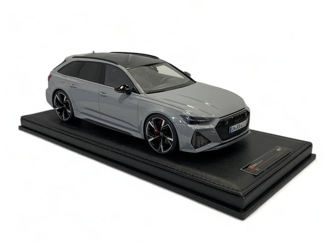 Motor Helix 1/18 Audi RS 7 Avant Grey Diecast Model Car - detailed collector display model