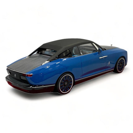 Motor Helix 1/18 Rolls-Royce Boat Tail Blue Diecast Model Car - fine detailed model replica