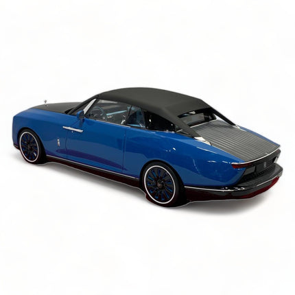 Motor Helix 1/18 Rolls-Royce Boat Tail Blue Diecast Model Car - premium collector scale model
