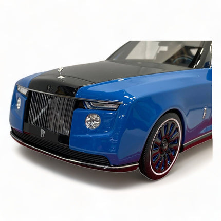 Motor Helix 1/18 Rolls-Royce Boat Tail Blue Diecast Model Car - detailed die-cast style model