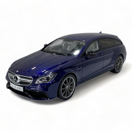 1/18 Mercedes Benz AMG CLS 63 Shooting Brake Blue Diecast Model Car GT Spirit - detailed collector display model