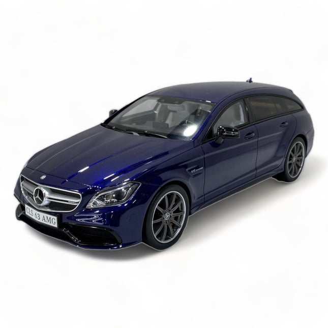 1/18 Mercedes Benz AMG CLS 63 Shooting Brake Blue Diecast Model Car GT Spirit - detailed collector display model