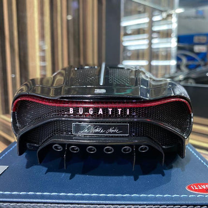 MR Collection 1:18 Bugatti La Voiture Noir Resin Model Car Black Carbon - collectible scale model car