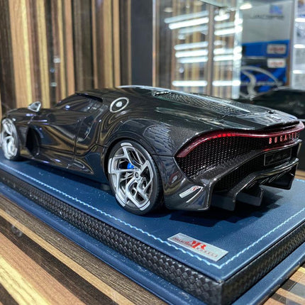 MR Collection 1:18 Bugatti La Voiture Noir Resin Model Car Black Carbon - fine detailed model replica