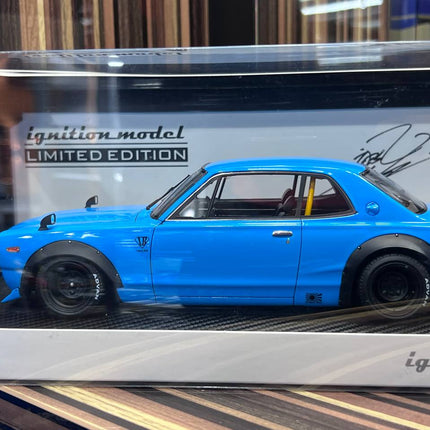 Ignition Model Nissan GT2000 Liberty Walk 1:18 Resin Blue Limited Edition - detailed collector display model