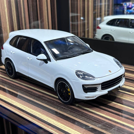 Minichamps 1/18 Porsche Cayenne White Diecast Model Car - detailed collector display model