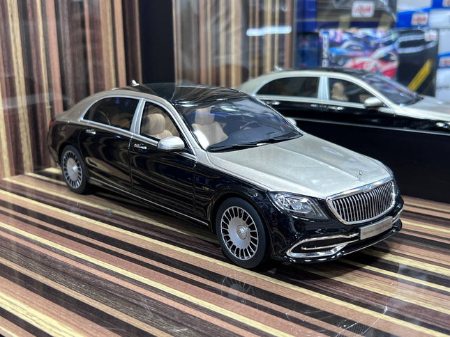 GT Spirit 1:18 Mercedes-Benz S650 Maybach Resin Model Black and Gold - detailed collector display model