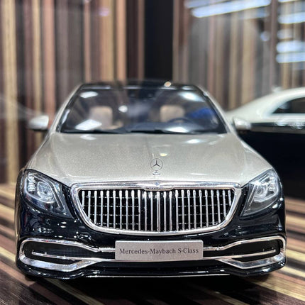 GT Spirit 1:18 Mercedes-Benz S650 Maybach Resin Model Black and Gold - studio product photo of the scale model