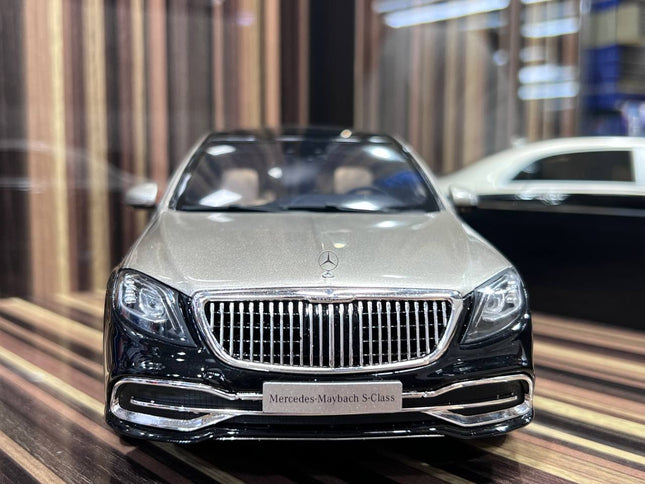 GT Spirit 1:18 Mercedes-Benz S650 Maybach Resin Model Black and Gold - studio product photo of the scale model