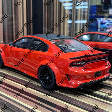 GT Spirit 1/18 Dodge Charger SRT Hellcat Orange Resin Model Car - collectible scale model car
