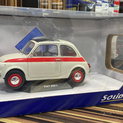 Solido 1/18 Fiat 500L White Resin Diecast Model Car - premium collector scale model