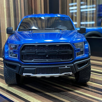 GT Spirit Ford F-150 Raptor 1:18 Blue Resin Diecast Scale Model Car - studio product photo of the scale model