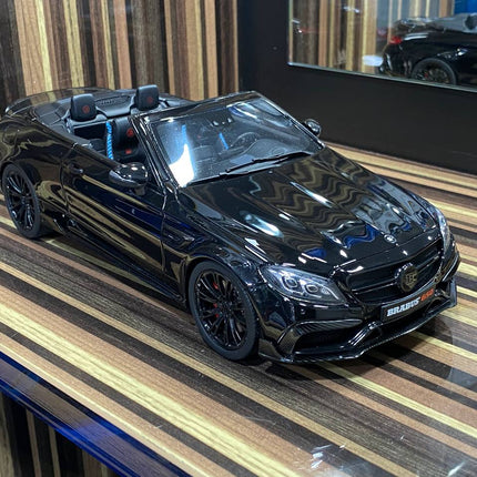 GT Spirit 1/18 Mercedes-Benz Brabus 650 Cabrio Black Resin Model Car - detailed collector display model