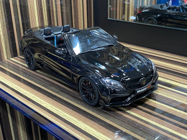 GT Spirit 1/18 Mercedes-Benz Brabus 650 Cabrio Black Resin Model Car - detailed collector display model