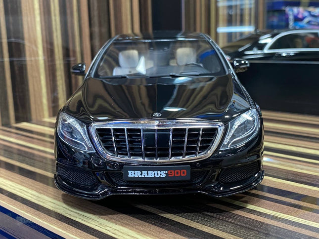 1/18 Resin Mercedes-Benz Brabus 900 Rocket S-Class Black Model Car by GT Spirit - studio product photo of the scale model