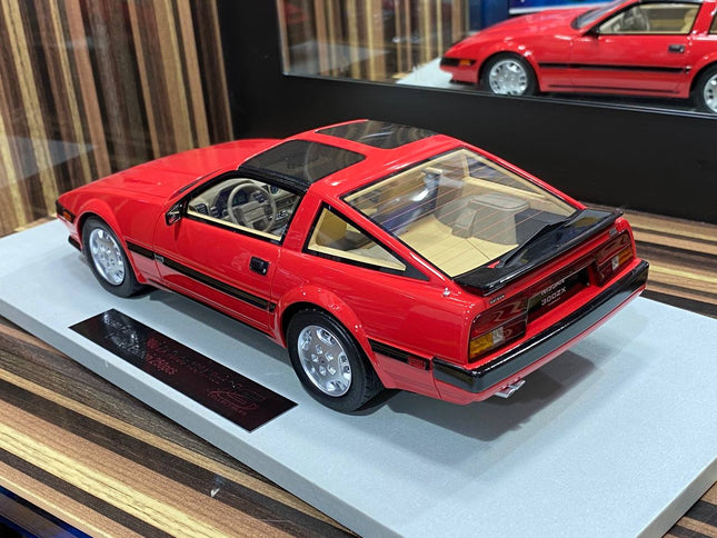 LCD Model Nissan 300 ZX Turbo Red 1:18 Resin Model Car - studio product photo of the scale model