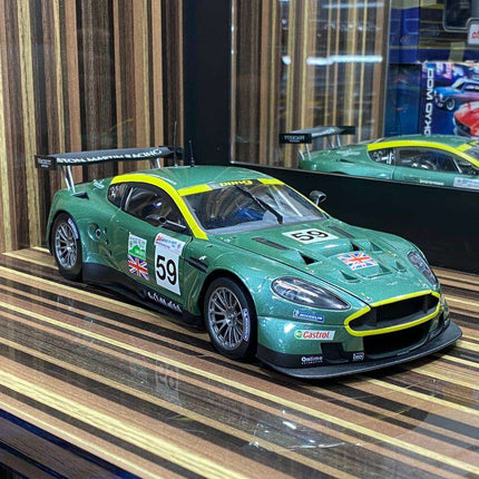 Solido 1:18 Aston Martin DBR9 Racing #59 Green Diecast Model Car - detailed collector display model