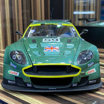 Solido 1:18 Aston Martin DBR9 Racing #59 Green Diecast Model Car - fine detailed model replica