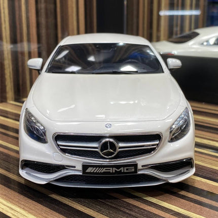 1/18 Mercedes-Benz S63 Coupe White Model Car by GT Spirit - collectible scale model car