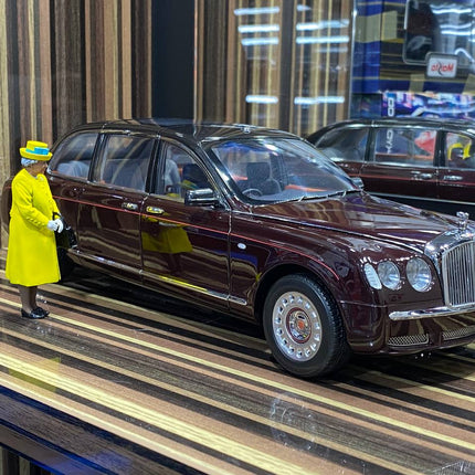 Minichamps 1/18 Bentley State Limousine Maroon Diecast Model - detailed collector display model