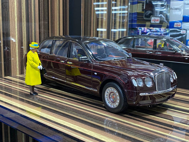 Minichamps 1/18 Bentley State Limousine Maroon Diecast Model - detailed collector display model