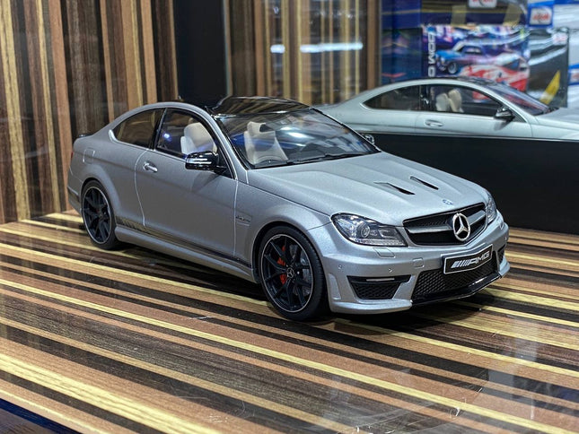 GT Spirit 1:18 Resin Mercedes-Benz C 63 AMG Grey Model Car - detailed collector display model