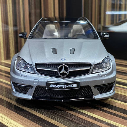 GT Spirit 1:18 Resin Mercedes-Benz C 63 AMG Grey Model Car - collectible scale model car