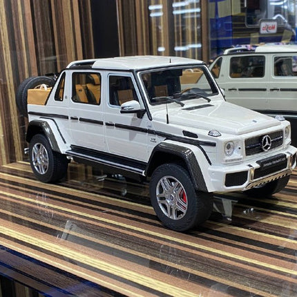 GT Spirit 1:18 Mercedes-Maybach G650 Landaulet White Resin Model Car - detailed collector display model