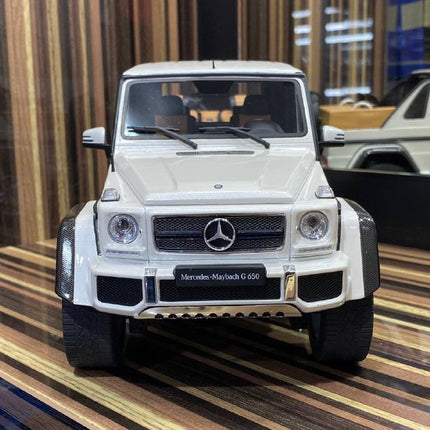 GT Spirit 1:18 Mercedes-Maybach G650 Landaulet White Resin Model Car - premium collector scale model