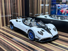 LCD Model Pagani Zonda HP White 1:18 Diecast Model Car - detailed collector display model