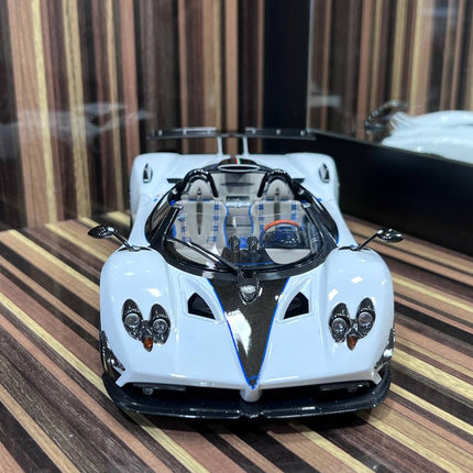 LCD Model Pagani Zonda HP White 1:18 Diecast Model Car - detailed die-cast style model