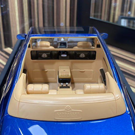 MotorHelix 1:18 Mercedes-Maybach 62S Landaulet Resin Model Blue Silver - detailed die-cast style model