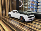 Solido 1/18 Dodge Challenger SRT Hellcat Redeye White Diecast Model - detailed collector display model