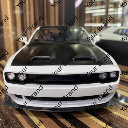 Solido 1/18 Dodge Challenger SRT Hellcat Redeye White Diecast Model - collectible scale model car