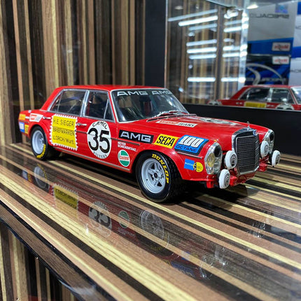 Minichamps 1:18 Mercedes-Benz 300SEL 6.8 Red Diecast Model Car - detailed collector display model