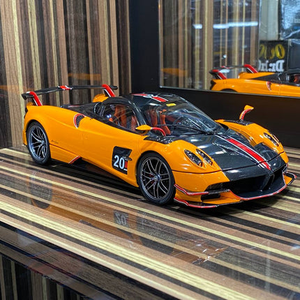 LCD Model Pagani Huayra Roadster Orange 1:18 Diecast Model Car - showroom-quality model replica