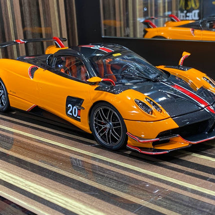 LCD Model Pagani Huayra Roadster Orange 1:18 Diecast Model Car - detailed collector display model