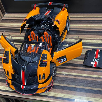 LCD Model Pagani Huayra Roadster Orange 1:18 Diecast Model Car - premium collector scale model
