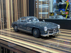 Minichamps 1:18 Mercedes-Benz 300SL Coupe Grey Diecast Model Car - detailed collector display model