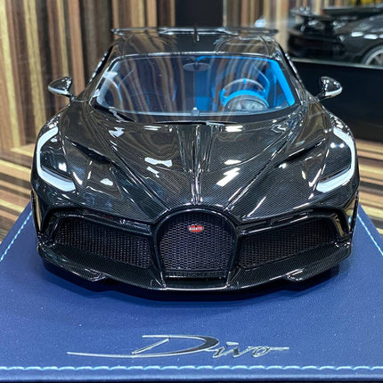 1/18 Resin Bugatti Divo Black & Carbon by MR Collection - detailed model car replica