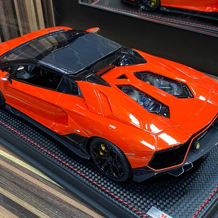 MR Lamborghini Aventador Ultimae Road 1:18 Resin Red Limited Edition Diecast Model Car - premium collector scale model