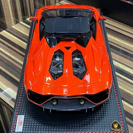 MR Lamborghini Aventador Ultimae Road 1:18 Resin Red Limited Edition Diecast Model Car - detailed die-cast style model