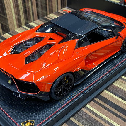 MR Lamborghini Aventador Ultimae Road 1:18 Resin Red Limited Edition Diecast Model Car - showroom-quality model replica