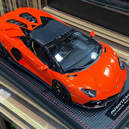 MR Lamborghini Aventador Ultimae Road 1:18 Resin Red Limited Edition Diecast Model Car - scale model collectible piece
