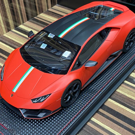 Lamborghini Huracan EVO 2019 1:18 Orange Resin Model Car by MR - hand-finished display model