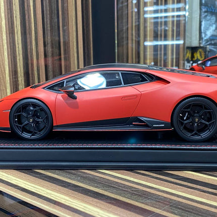 Lamborghini Huracan EVO 2019 1:18 Orange Resin Model Car by MR - scale model collectible piece
