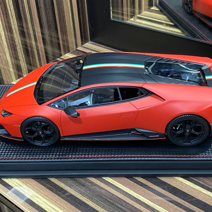 Lamborghini Huracan EVO 2019 1:18 Orange Resin Model Car by MR - showroom-quality model replica