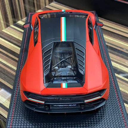 Lamborghini Huracan EVO 2019 1:18 Orange Resin Model Car by MR - collectible scale model car